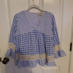 Blue Gingham Blouse